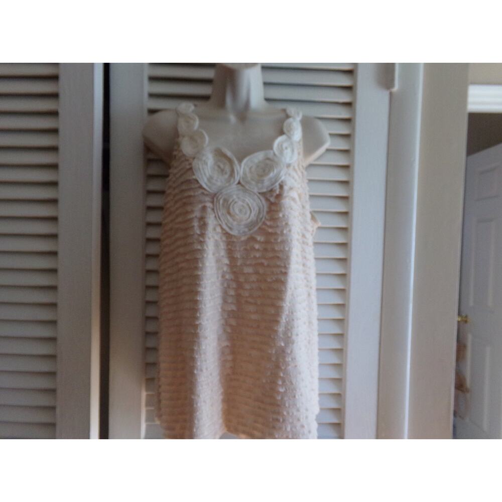 Vintage Janeric pleated/rose trimmed tank XL Mint condition‎